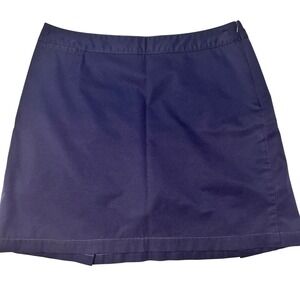 Adidas Golf‎ Skort ClimaCool Stretch Side Zip Solid Navy Polyester Womens 10